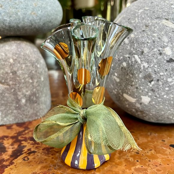 MacKenzie-Childs Other - FIRM!  RARE MacKenzie-Childs Glass Bud Vase